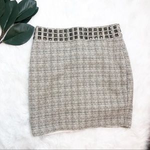 The Limited | Tweed Studded Mini Skirt.